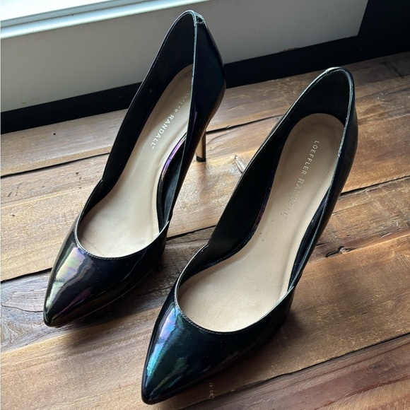 Loeffler Randall Jolie Kitten Heel in Black Opalescent Patent Leather Size 9 - Picture 3 of 11